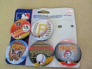 LOT of 5 Pittsburg Pirates baseball  Pins buttons   NEW   Made in the USA P1 - Picture 1 of 2