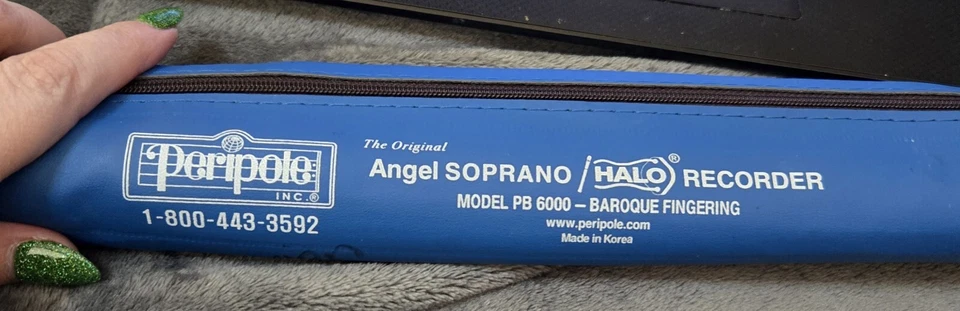 Peripole Angel Soprano Halo Recorder Model PB 6000 Baroque Fingering Carry Bag , - Image 1 of 4