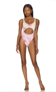 Love Shack Fancy X Hurley Einteiler Hibiskus frecher Wende Badeanzug Gr. M - Bild 1 von 5