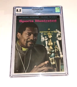 1968 Sports Illustrated CGC 8.5 NEWSSTAND ! BILL RUSSELL ! Sportsman of the Year - Picture 1 of 2