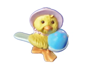 Hallmark MERRY MINIATURES Easter Vintage DUCK Egg on Spoon 1993 Figurine NEW - Picture 1 of 4