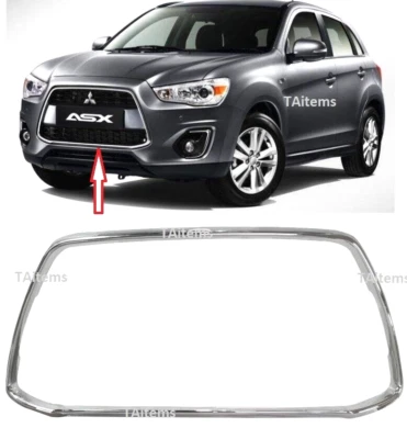 FRONT BUMPER GRILL CHROME TRIM FITS FOR MITSUBISHI OUTLANDER SPORT ASX 2013-2015 - Image 1 of 4