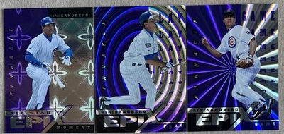 Ryne Sandberg RARE PURPLE 1998 Pinnacle EPIX - GAME, PLAY & MOMENT #E6 - Image 1 of 2