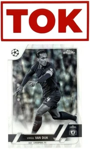 Virgil Van Dijk Topps cromo 22-23 refractor de ondas de rayos blanco y negro Liverpool - Imagen 1 de 2