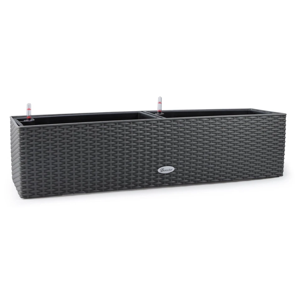 31.5 Inch Rattan Self Watering Planter Indoor Outdoor, Thickened Large Rail F... - Image 1 of 4