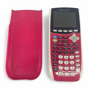 Calculadora gráfica Texas Instruments TI-84 Plus C edición plateada con cubierta rosa - Imagen 1 de 5