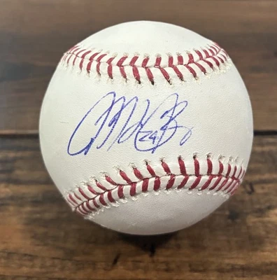 Бейсбольный мяч с автографом Майкла Борна ROMLB Rawlings Indians Guardians Braves Astros! - Изображение 1 из 2