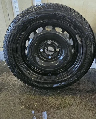 4 Winterreifen mit Stahlfelgen,passend für Citroën C1 - Bild 1 von 4