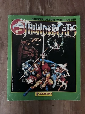 Vintage ThunderCats Sticker Album Panini 1986 Incomplete No Poster - Image 1 of 4