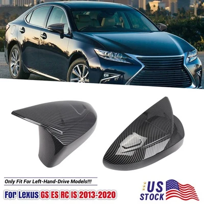 For Lexus IS250 IS350 F Sport ES 350 GS350 Side Mirror Cover Caps Carbon Fiber Foto 1 de 4