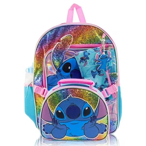 New Disney's Lilo & Stitch 5-Piece Sequin Backpack Set - Picture 1 of 5