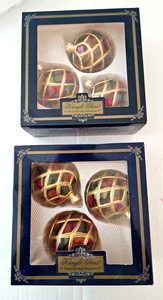 Kurt Adler Kringle Glas traditionelles Glas Weihnachtsschmuck 4er Box Neu - Bild 1 von 7