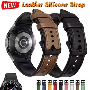 Leder Silikon Armband Ersatz für Samsung Galaxy Watch 7 FE 6 4 Classic 5Pro 45mm - Picture 1 of 46