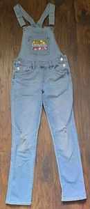 Levi's Overalls Girls Size 12 Regular Light Wash Blue Sequin Accents Distressed - Picture 1 of 8