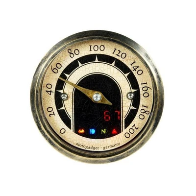Motogadget Motoscope Tiny Vintage, Speedo 49mm Brass - Custom Cafe Bobber - Image 1 of 3