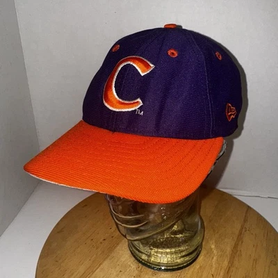 Sombrero ajustado vintage Clemson Tigers Omaha 7 1/2 New Era hecho en EE. UU. púrpura naranja Foto 1 de 4