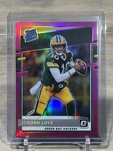 Jordan Love 2020 Panini Donruss Optic Rated Rookie #154 Pink Prizm Packers RC - Imagen 1 de 2