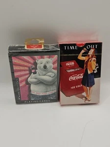 COCA COLA "TIME OUT" COKE And Always Coca-Cola DECKS OF PLAYING CARDS SEALED - Picture 1 of 19