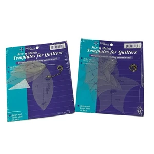 June Tailor Mix n Match Quilting Templates JT-414 Leaf & JT-416 Crown Sealed NOS - Picture 1 of 6