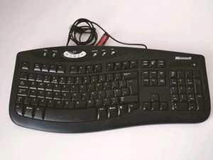 Microsoft Comfort Curve Ergonomic Keyboard 2000 v1.0 Multimedia Keys KU-0459 USB - Picture 1 of 4