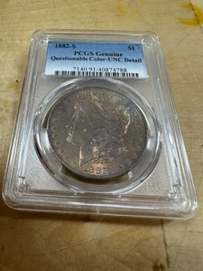 1882-S Morgan Silver Dollar PCGS  - UNC - Detail Color - Picture 1 of 2
