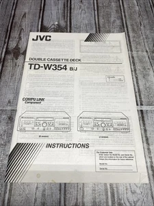 JVC TD-W354BK Original Service Manual Free Shipping OEM - Picture 1 of 3