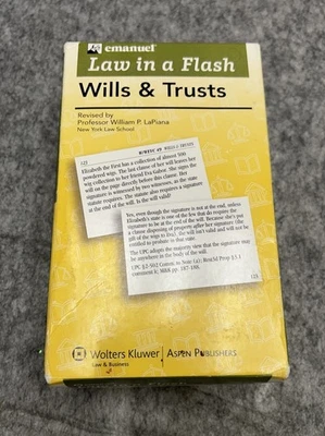 Emanuel Law In A Flash Cards Wills & Trusts 2010 Aspen Wolters Kluwer Study Aid - Image 1 of 4