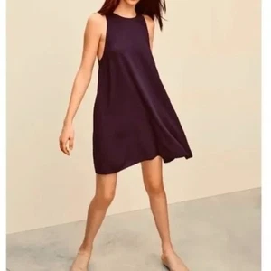 Aritzia Wilfred Damen Gr. Small Le Fou lila Krepp Trompette A-Linie Swing Kleid - Bild 1 von 9