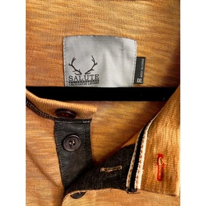 LevelWear Mens Henley XXL Wheat Color Grizzly Heather Chore Camp Lumberjack - Picture 1 of 6