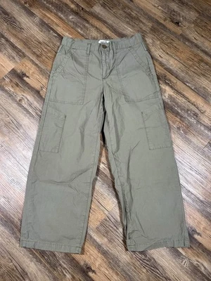 Pantalón utilitario Agolde Daria para mujer 27 verde militar carga tobillo recortado pierna ancha Foto 1 de 4