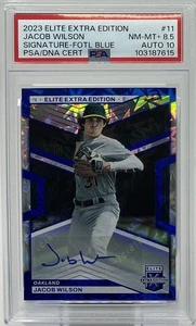 Jacob Wilson Rookie Auto PSA 8.5/10 - 2023 Panini Elite Extra FOTL Blue /8 - Picture 1 of 8