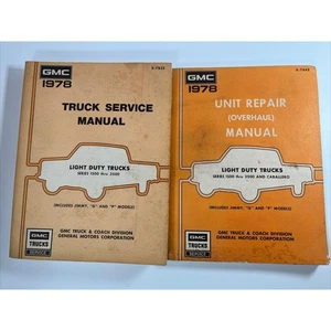 OEM 1978 GMC Light Duty Truck Jimmy, G&P Shop Repair Service & Overhaul Manuals - Foto 1 di 12