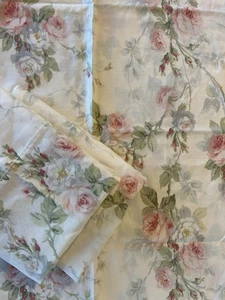 RALPH LAUREN FEDERE Meadow Way floreale ROSA standard ottimo set di 3 - Foto 1 di 5
