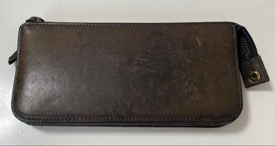 Cartera Larga de Cuero Marrón Porter | Uso Mínimo, Buen Estado Foto 1 de 4