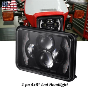 LED Headlight For Honda XR250 XR400 XR650 Suzuki DRZ 4X6" inch Hi/Low Light Bulb - Bild 1 von 12