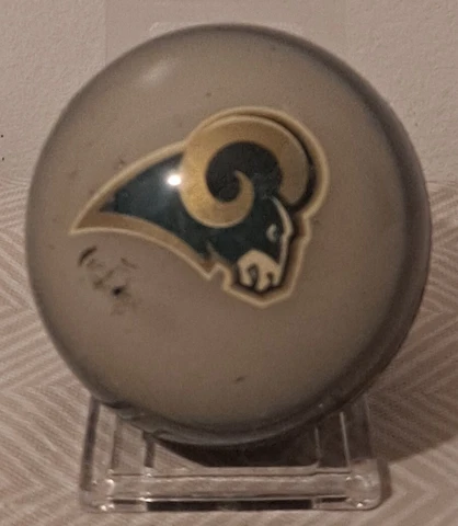 Vintage Los Angeles Rams St Louis Clear Rubber High Bouncing Ball NFL Cover