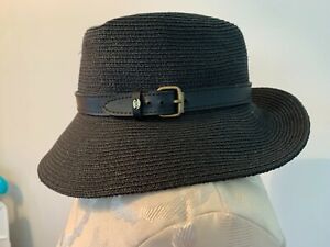 BETMAR New York Black Belted Fedora Hat One Size Style  C152