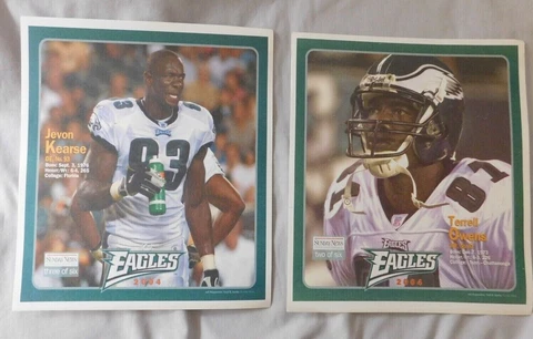 2004 Philadelphia Eagles  Daily News poster Set Owens McNabb Westbrook Kearse Cover