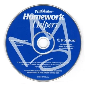 PrintMaster Homework Helpers (PC-CD-ROM, 2002) for Windows - NEW CD in SLEEVE - Picture 1 of 2