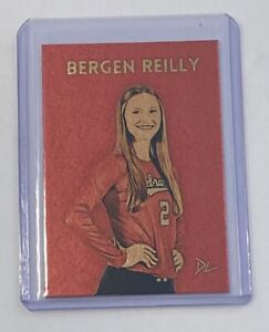 Bergen Reilly Gold Plated Artist Signed Nebraska Cornhuskers Rookie Card 1/1