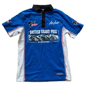 Air Asia British Grand Prix Silverstone Moto GP Blue Polo Shirt Size Small - Picture 1 of 8