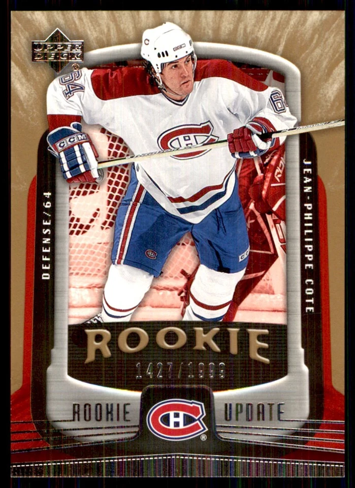 2005-06 Upper Deck Rookie Update Jean-Philippe Cote RC 1427/1999 #151 - Image 1 of 2