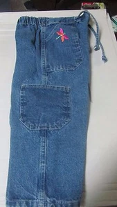 HealthTex little Girl's Jeans-Size 6-Butterflies on pockets-NICE!!! - Picture 1 of 2