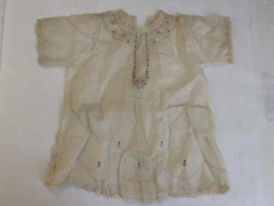 Adorable Antique Handmade Child Top lace flower embroidered vintage lace - Image 1 of 4