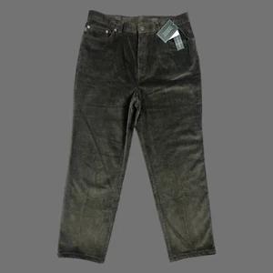Pantalones de pana para mujer Ralph Lauren talla 14 marrón rectos anchos elásticos de ballena nuevos con etiquetas - Imagen 1 de 13