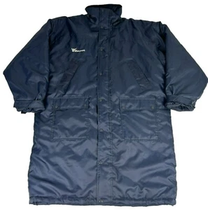 Vintage 90s Macron Parka Jacket Men's 2XL Blue Snap Zip Raincoat Lined Outdoor - Picture 1 of 8