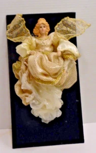 VTG Angel Ornament Gold & Creamy White - Picture 1 of 4