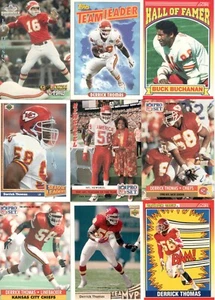 Lote de 64 tarjetas vintage de Kansas City Chiefs, Buchanan, Dawson, McNair, D. Thomas, más - Imagen 1 de 9