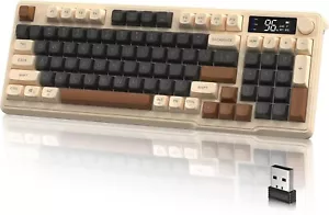 PBT Wireless Membrane Gaming Keyboard Scient Keys with Knob Rainbow Backlit - Picture 1 of 15