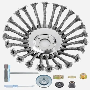 -8 Inch Indestructible Steel Wire Trimmer Head w/Adapter Kit - Weed Eater Hea... - Picture 1 of 7